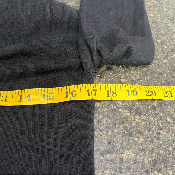 Bogari Black V-Neck Button Front & Sleeve Women's Cardigan Sweater Shirt Top - Picture 6 of 10